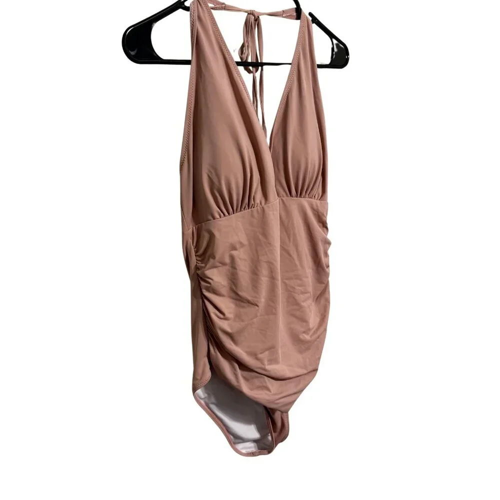 Cupshe Womens One Piece V-Neck Swimsuit w/Tummy Control - Size Large - Picture 4 of 9